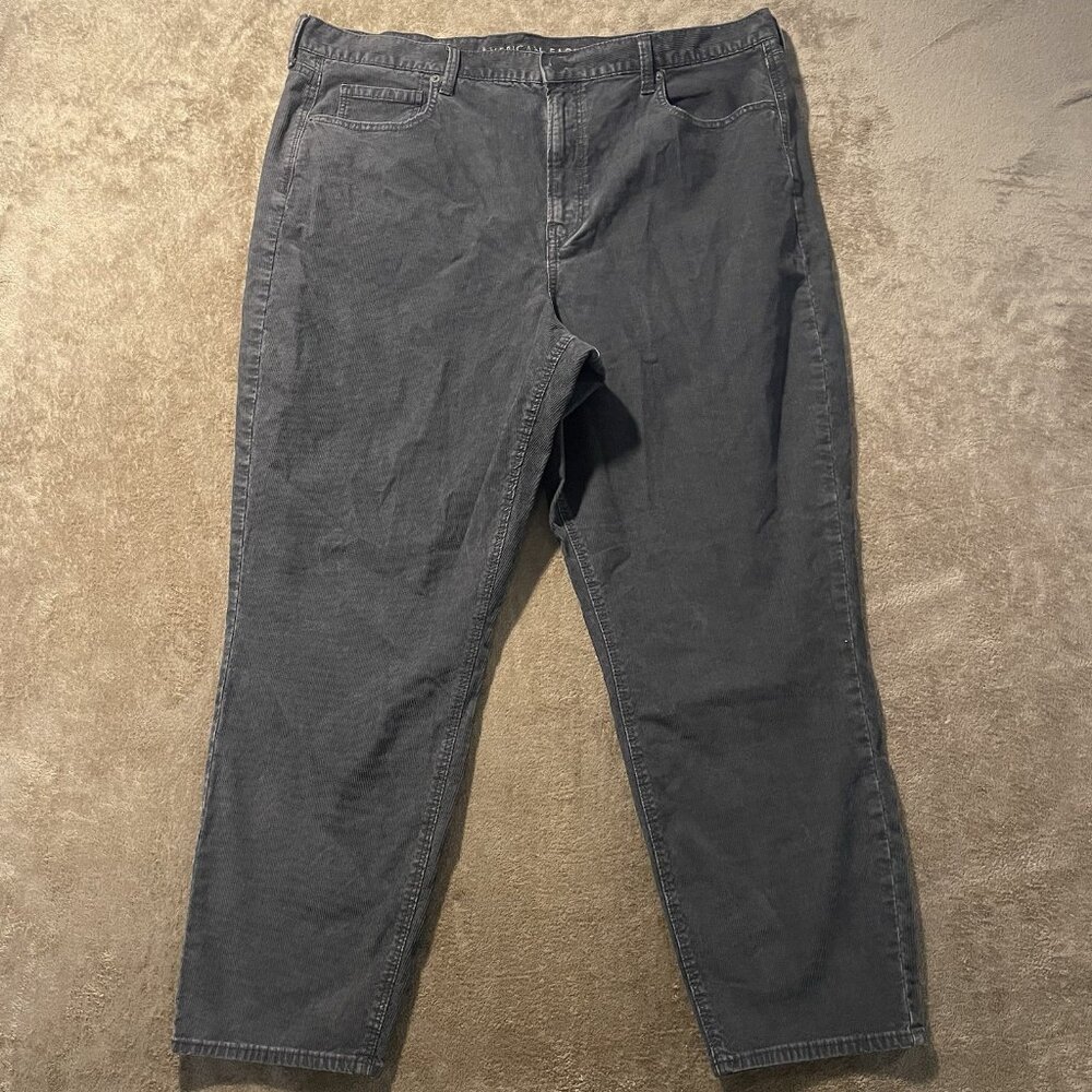 American Eagle Jeans Womens 20 Mom Straight Super Stretch Charcoal Gray Pants